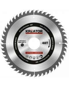 Kreator KRT020411 Cirkelzaagblad 165mm 48T - hout